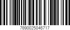 Código de barras (EAN, GTIN, SKU, ISBN): '7890025046717'