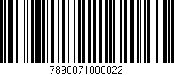 Código de barras (EAN, GTIN, SKU, ISBN): '7890071000022'
