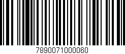 Código de barras (EAN, GTIN, SKU, ISBN): '7890071000060'