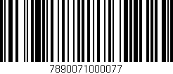 Código de barras (EAN, GTIN, SKU, ISBN): '7890071000077'