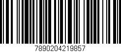 Código de barras (EAN, GTIN, SKU, ISBN): '7890204219857'