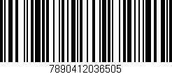 Código de barras (EAN, GTIN, SKU, ISBN): '7890412036505'
