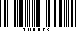 Código de barras (EAN, GTIN, SKU, ISBN): '7891000001684'