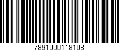 Código de barras (EAN, GTIN, SKU, ISBN): '7891000118108'