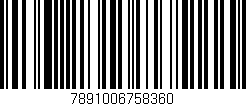 Código de barras (EAN, GTIN, SKU, ISBN): '7891006758360'