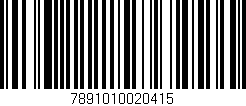 Código de barras (EAN, GTIN, SKU, ISBN): '7891010020415'