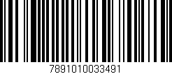 Código de barras (EAN, GTIN, SKU, ISBN): '7891010033491'
