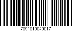 Código de barras (EAN, GTIN, SKU, ISBN): '7891010040017'