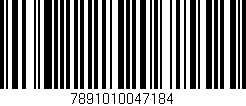 Código de barras (EAN, GTIN, SKU, ISBN): '7891010047184'