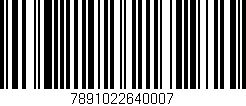 Código de barras (EAN, GTIN, SKU, ISBN): '7891022640007'