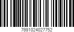 Código de barras (EAN, GTIN, SKU, ISBN): '7891024027752'
