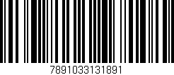 Código de barras (EAN, GTIN, SKU, ISBN): '7891033131891'
