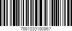 Código de barras (EAN, GTIN, SKU, ISBN): '7891033180967'