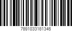 Código de barras (EAN, GTIN, SKU, ISBN): '7891033181346'