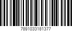 Código de barras (EAN, GTIN, SKU, ISBN): '7891033181377'