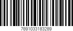 Código de barras (EAN, GTIN, SKU, ISBN): '7891033183289'