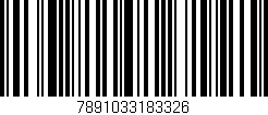 Código de barras (EAN, GTIN, SKU, ISBN): '7891033183326'