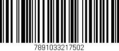 Código de barras (EAN, GTIN, SKU, ISBN): '7891033217502'