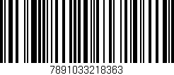 Código de barras (EAN, GTIN, SKU, ISBN): '7891033218363'