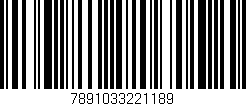 Código de barras (EAN, GTIN, SKU, ISBN): '7891033221189'