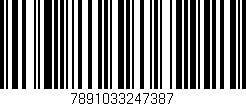 Código de barras (EAN, GTIN, SKU, ISBN): '7891033247387'