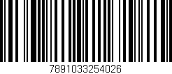 Código de barras (EAN, GTIN, SKU, ISBN): '7891033254026'