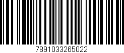 Código de barras (EAN, GTIN, SKU, ISBN): '7891033265022'