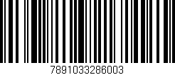 Código de barras (EAN, GTIN, SKU, ISBN): '7891033286003'