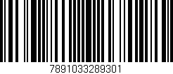 Código de barras (EAN, GTIN, SKU, ISBN): '7891033289301'