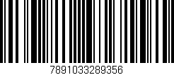 Código de barras (EAN, GTIN, SKU, ISBN): '7891033289356'