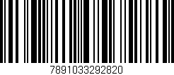 Código de barras (EAN, GTIN, SKU, ISBN): '7891033292820'