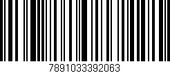 Código de barras (EAN, GTIN, SKU, ISBN): '7891033392063'