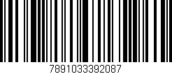 Código de barras (EAN, GTIN, SKU, ISBN): '7891033392087'