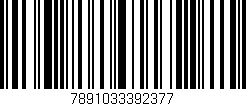 Código de barras (EAN, GTIN, SKU, ISBN): '7891033392377'