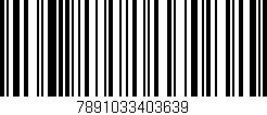 Código de barras (EAN, GTIN, SKU, ISBN): '7891033403639'