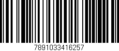 Código de barras (EAN, GTIN, SKU, ISBN): '7891033416257'