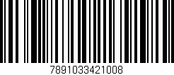 Código de barras (EAN, GTIN, SKU, ISBN): '7891033421008'