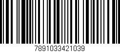Código de barras (EAN, GTIN, SKU, ISBN): '7891033421039'