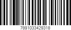 Código de barras (EAN, GTIN, SKU, ISBN): '7891033429318'