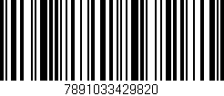 Código de barras (EAN, GTIN, SKU, ISBN): '7891033429820'
