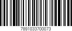 Código de barras (EAN, GTIN, SKU, ISBN): '7891033700073'