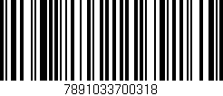 Código de barras (EAN, GTIN, SKU, ISBN): '7891033700318'