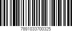 Código de barras (EAN, GTIN, SKU, ISBN): '7891033700325'