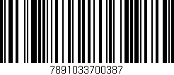 Código de barras (EAN, GTIN, SKU, ISBN): '7891033700387'