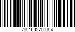 Código de barras (EAN, GTIN, SKU, ISBN): '7891033700394'