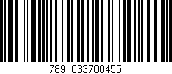 Código de barras (EAN, GTIN, SKU, ISBN): '7891033700455'