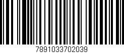 Código de barras (EAN, GTIN, SKU, ISBN): '7891033702039'