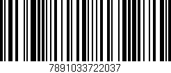Código de barras (EAN, GTIN, SKU, ISBN): '7891033722037'