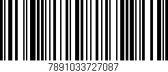 Código de barras (EAN, GTIN, SKU, ISBN): '7891033727087'