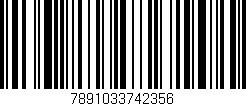 Código de barras (EAN, GTIN, SKU, ISBN): '7891033742356'